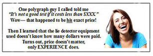price quote for a polygraph in Los Angeles